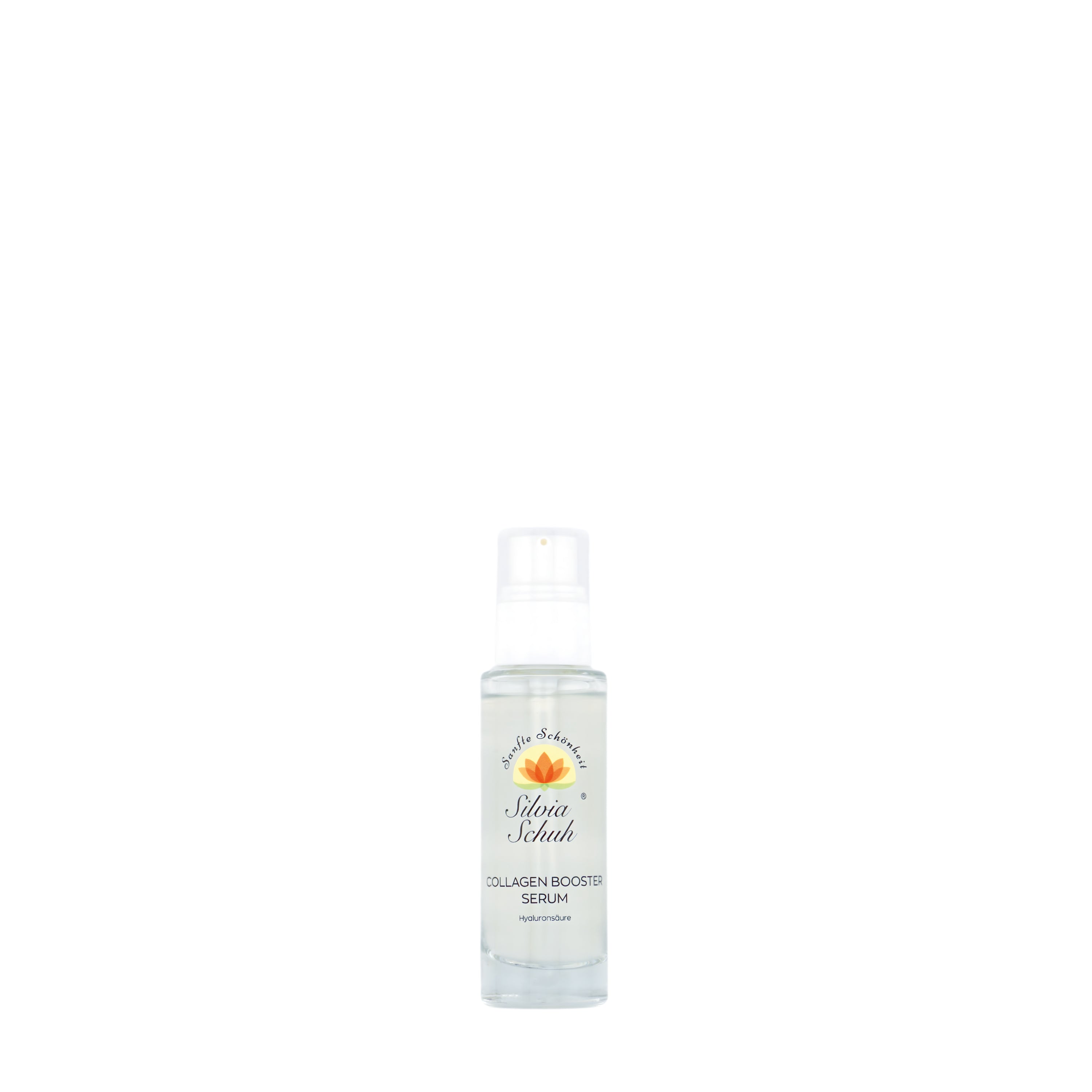 Collagen Booster Serum in transparenter Glasflasche