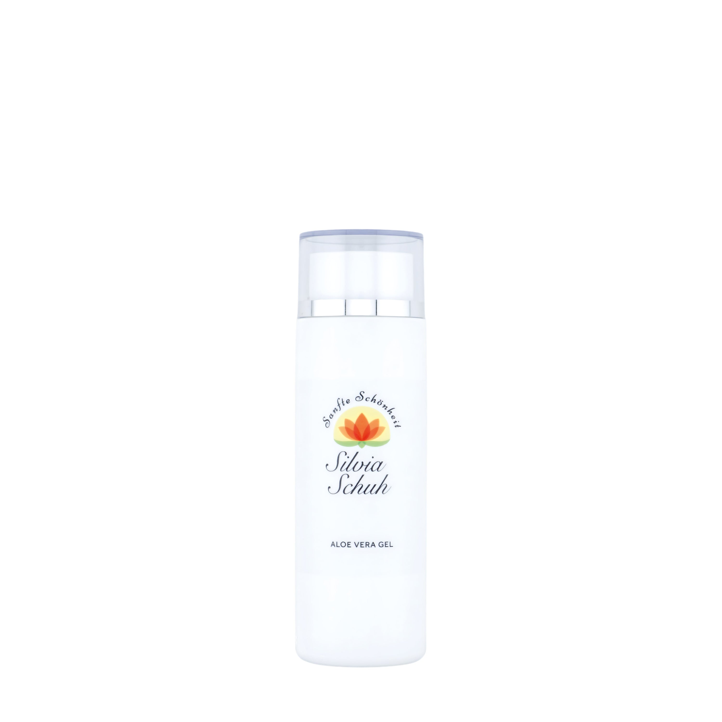 Aloe Vera Gel in einer weißen Flasche