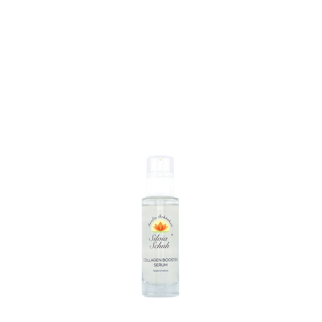 Collagen Booster Serum in transparenter Glasflasche