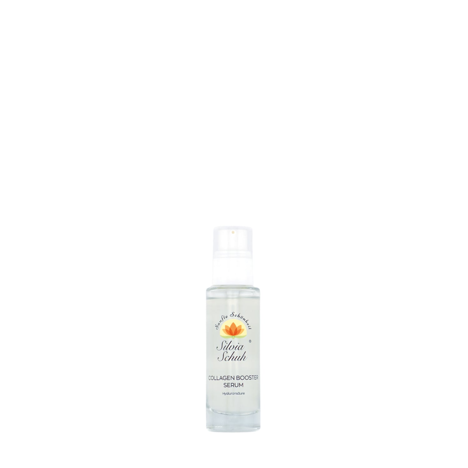 Collagen Booster Serum in transparenter Glasflasche