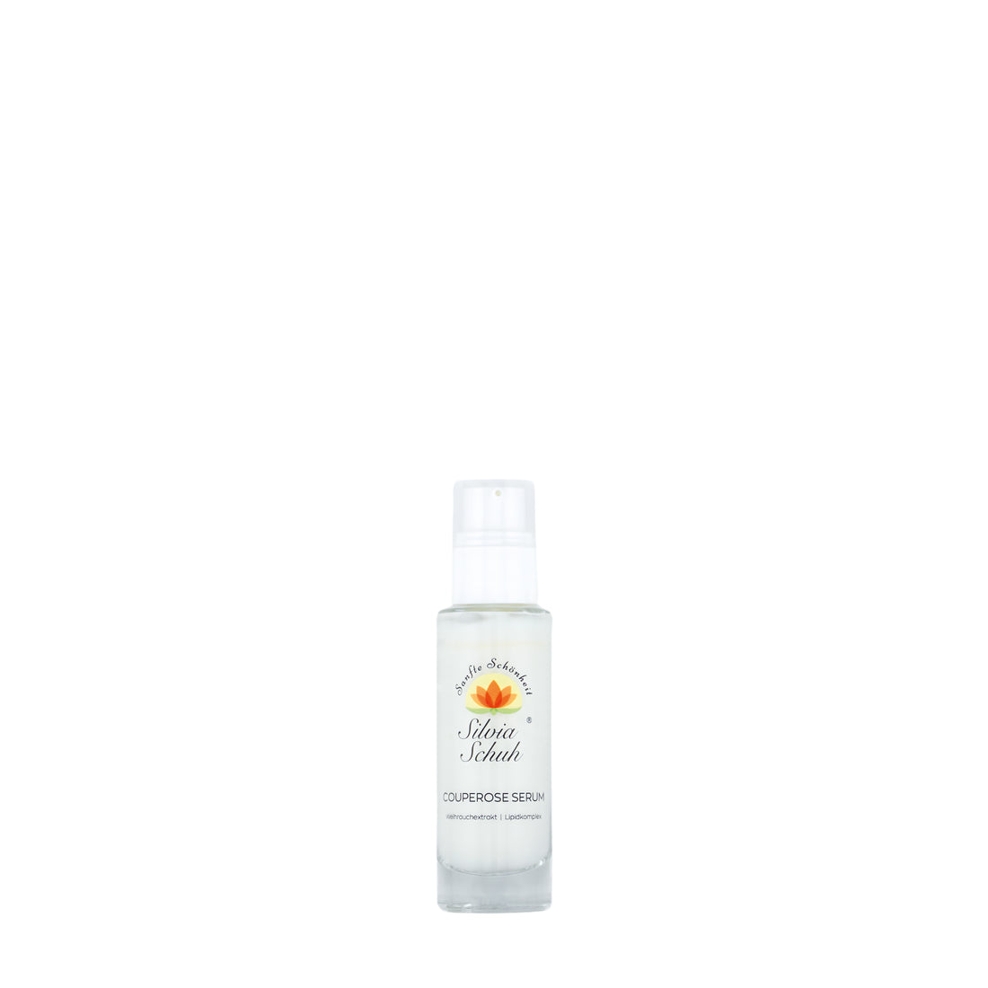 Couperose Serum in transparenter Glasflasche