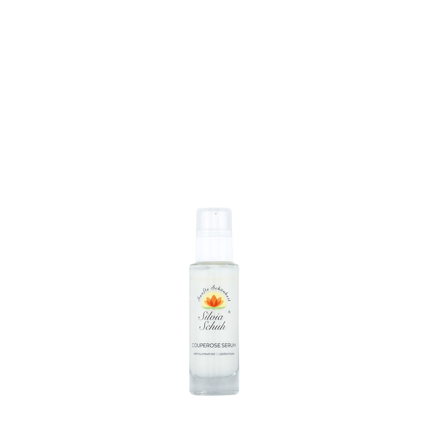 Couperose Serum in transparenter Glasflasche
