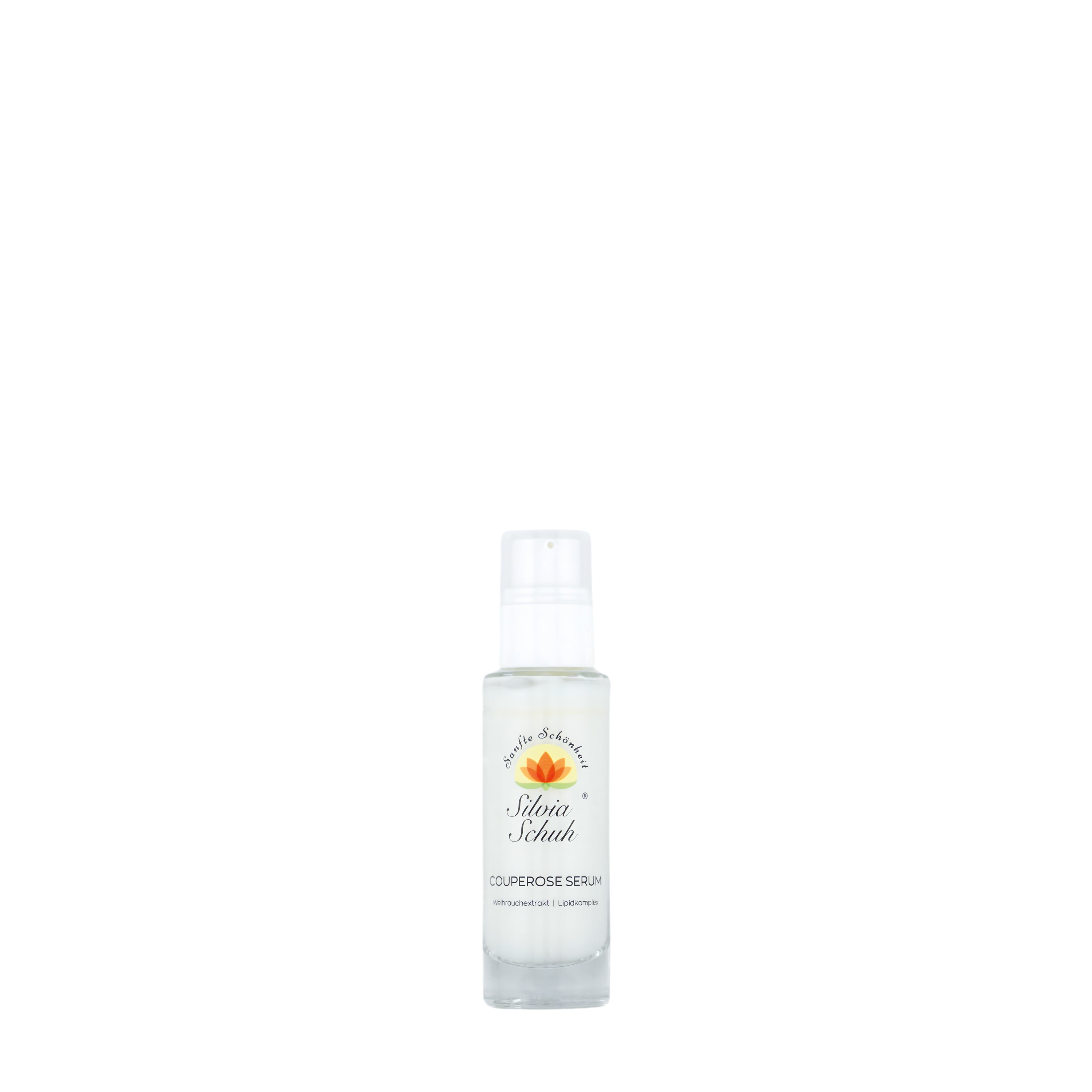 Couperose Serum in transparenter Glasflasche