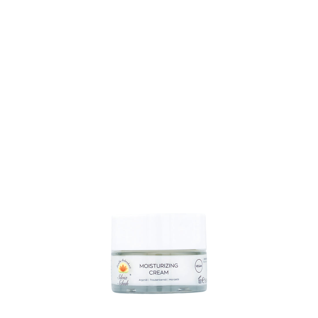 Moisturizing Cream in transparentem Glastiegel