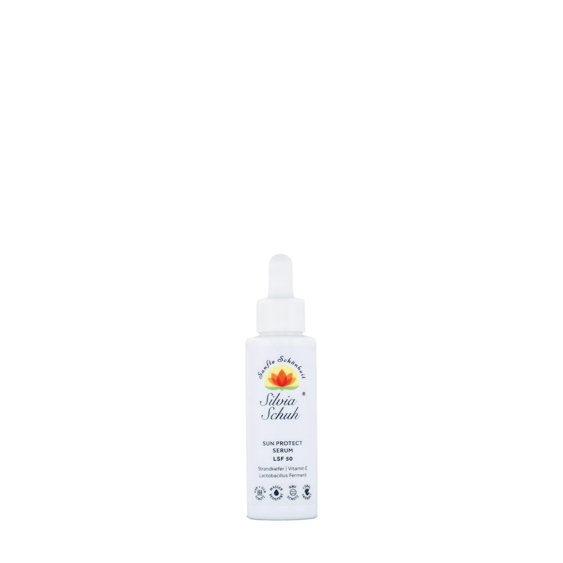 Sun Protect Serum in weißer Kunststoffflasche