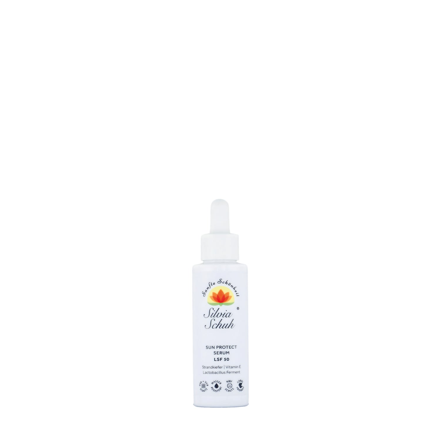 Sun Protect Serum in weißer Kunststoffflasche