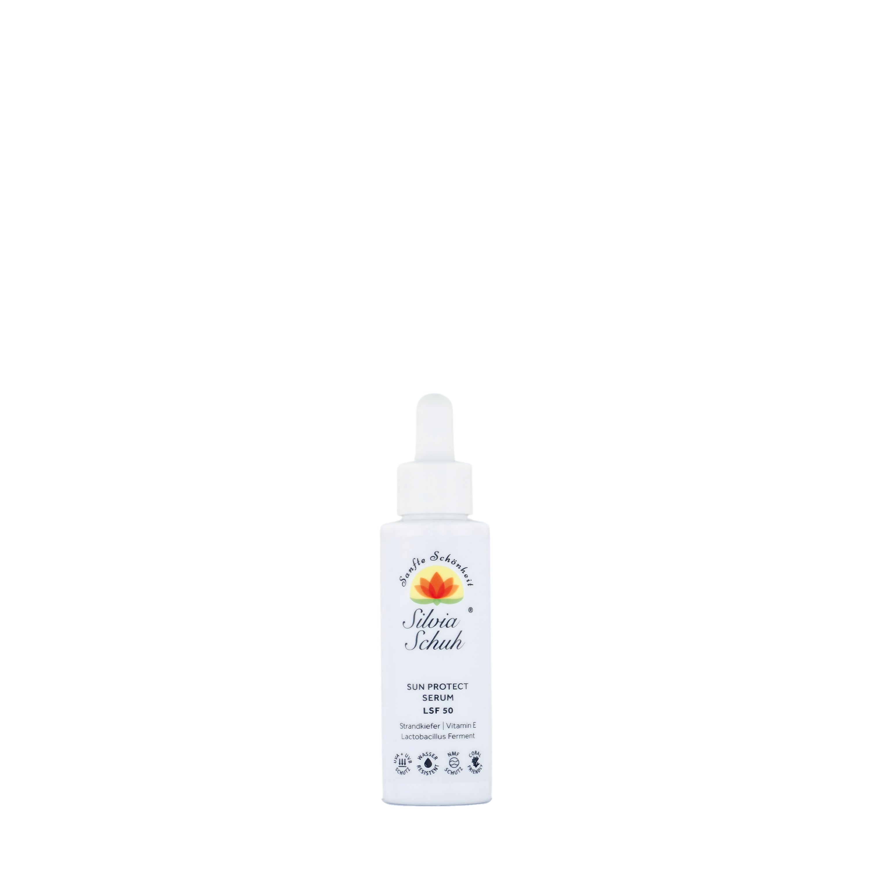 Sun Protect Serum in weißer Kunststoffflasche